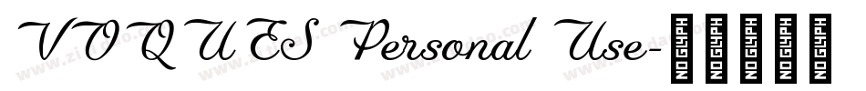 VOQUES Personal Use字体转换